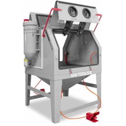 Cabine de sablage professionnelle 1200 l double avec aspiration Mw-tools CAT1200