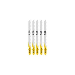 Pack de 5 lames scie sauteuse AEG 75mm bois - métal - plastiques T144D