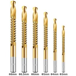 6 pièces Cobalt forets ensemble spirale métrique Composite robinet foret robinet torsion foret bois