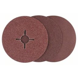 BOSCH 2609256254 Disques abrasifs sur fibres pour meuleuses angulaires, set de 12 pièces, au
