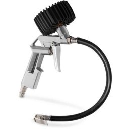 MSW - Pistolet Gonfleur De Gonflable à Air Comprimé Pression 4-6 bars Avec Manomètre - Noir, Blanc