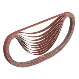 Makita - Bande étroite corindon support toile - Longueur 533 mm - Largeur 9 mm - Grain 80 - Vendu