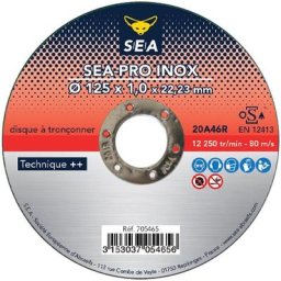 SEA - disque à tronçonner inox pro 125X1,0X22,23 mm 705465