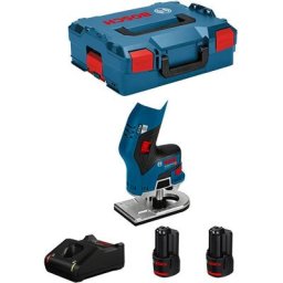 Affleureuse sans fil gkf 12V-8 avec 2x batteries 3.0Ah L-Boxx - Bosch