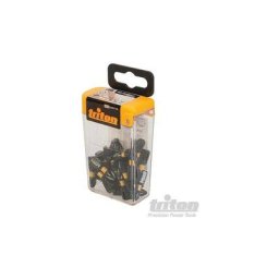 Triton - Lot de 25 embouts de vissage chocs Pozidriv, PZ2 - 25 mm, PZ2 - 25 Mm