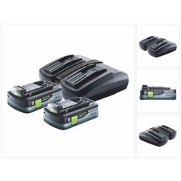 Festool Energie Set TCL 6 DUO Chargeur 10,8 V - 18 V + 2x BP 18 Li 4,0 Ah HPC-ASI Batteries ( 2x