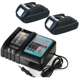 Pack de 3) 2X Batteries pour Makita BL1815 BL1815N Li-Ion 1,5 Ah 18 v avec chargeur rapide led usb