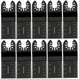 Lames de Scie Oscillantes pour Métal/Bois, 10 pcs Outil Multifonction Saw Blades Accessoires Kit de