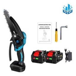Scie à chaîne électroportative 1200W Onevan 6 pouces Mini tronçonneuse électrique sans fil - Bleu