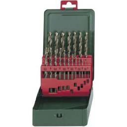 627157000 hss Jeu de forets pour le métal 19 pièces Cobalt din 338 tige cylindrique 1 set - Metabo