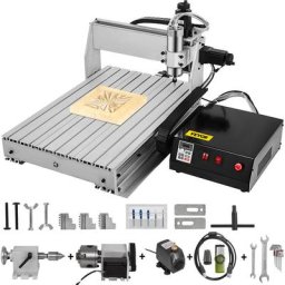 Machine a Graver cnc 6040 a 4 Axes 40(X)x60(Y)x7,5(Z) cm, Kit Graveur Routeur 800 w Moteur Fraisage