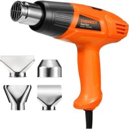 Décapeur Thermique, Pistolet à Air Chaud 2000W, Températures réglables 350/550, 4 buses pour tuyaux