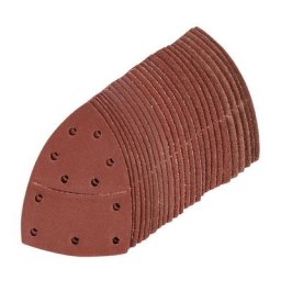 Lot de 25 feuilles abrasives auto-agrippantes 102 x 62 mm, 93 mm grain 40, 60, 80, 120 et 180 (5 de