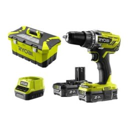 Ryobi - Perceuse visseuse 2 vitesses 18V OnePlus - 2 batteries LithiumPlus 18V 2.0Ah - chargeur