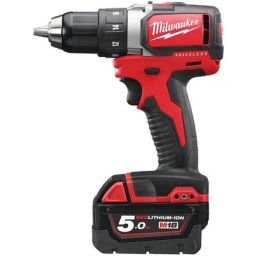 Milwaukee - Perceuse visseuse M18 BLDD-502C - 2 Batteries 5.0Ah, chargeur, coffret - 4933448458