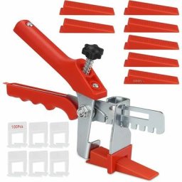 Système de nivellement de carrelage avec 1 pince + 100 butées + 100 clips Kit de nivellement de