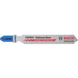 Bosch - Expert en acier inoxydable T-118 ehm Lame de scie sauteuse, 3 pièces