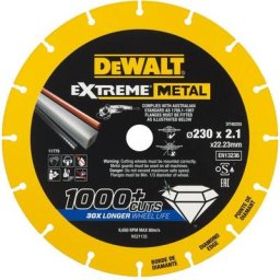 DEWALT DT40255-QZ - Disco de corte borde diamantado Extreme Metal 230x1.5x22.3mm