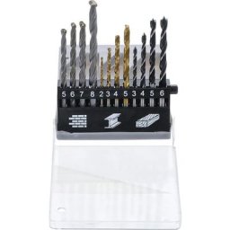 Bgs Technic - Ensemble de forets meches pour metaux, materiaux et bois 2-8 mm 12 pièces