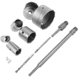 Lot de 10 Couronne Scie Trépan, Trépan Béton Set de Scies Cloches avec Adaptateur sds, Foret