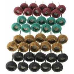 40pcs Roue de polissage abrasif 25mm pour outil rotatif Dremel/Chicago/Craftsman,