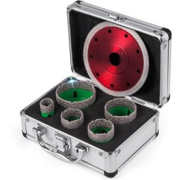 5pcs Scie Cloche Diamantée Pour Béton M14 22/35/40/50/65 mm avec lame de scie diamantée - Vevor