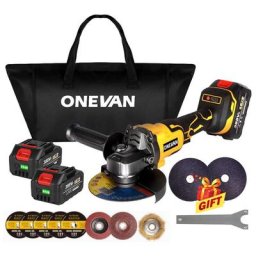 Meuleuse d'angle sans fil 125 mm 1280W Onevan Meuleuse angulaire sans brosse Convient pour batterie