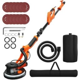Ponceuse Girafe ø 225mm 750W 1500RPM 6 Vitesses Reglables, Ponceuse Murale 80 Lumieres led Manche