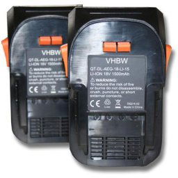 2x Batteries compatible avec aeg bms 18C, bs 18C, bs 18C LI-202C, BS18G, bs 18G, bsb 18 outil