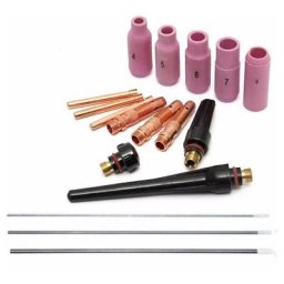 17 Pièces Torche De Soudage tig Tasse Collet Corps Injecteur Tungstène Kit WP-17