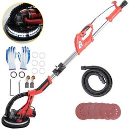 Ponceuse orbitale Filaire 850W, Ponceuse Excentrique Filaire avec bande a led, convient au