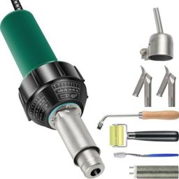 Pistolet à Air Chaud Pistolet de Soudage pvc Plastique électronique 1600W 8PCS 4 Buses