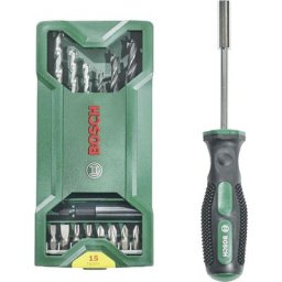Accessories 2607017654 Mini X-Line 16 pièces Assortiment de forets et dembouts - Bosch