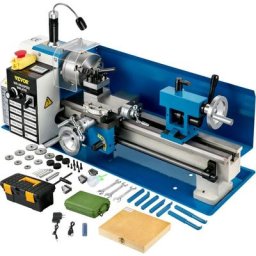 Vevor - Tour a Metaux de Haute Precision 180x350 mm Mini Tour a Bois de Vitesse Variable