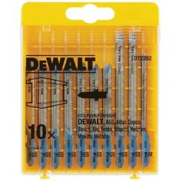 Dewalt - S.of. jeu de 10 lames de scie sauteuse en métal dt2292-qz