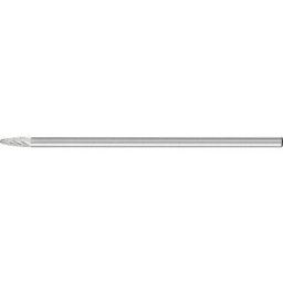 21217587 Fraise sur tige Carbure de tungstène arc en plein cintre Longueur 75 mm Dimension produit,