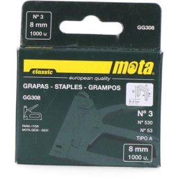 Mota - Agrafes numéro 3 de 8mm 1000 unit. gg308