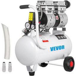 Vevor - Compresseur d'air ultra silencieux sans huile de 5,5 gallons / 25L, 48 dB, à faible bruit
