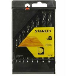 Stanley - Cassette de 8 mèches à bois 3 pointes 3-10mm STA56006-QZ