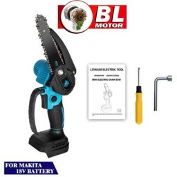 Scie électroportative 1200W Mini tronçonneuse électrique sans fil - 6 pouces - Bleu - pour Makita