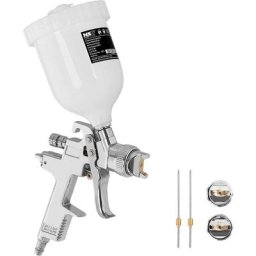MSW - Pistolet à Peinture Vernis Air Comprimé Professionnel 3,5 - 5 bars + 3 buses - Bleu cobalt,