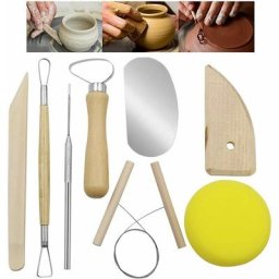 8 Pièces Kit Outils de Poterie Sculpture Outil, Outils de Modélisation Sculpture Argile diy