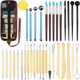 36 Pcs Outils de Sculpture,Outil de Poterie,Outil en Céramique Set,Ensemble D'outils en Argile,Kit