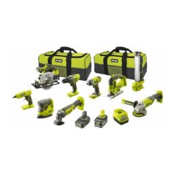 Ryobi - Pack Combo 9 outils - 1 batterie 5.0Ah - 1 batterie 2.0Ah - 1 chargeur - R18CK9-252S