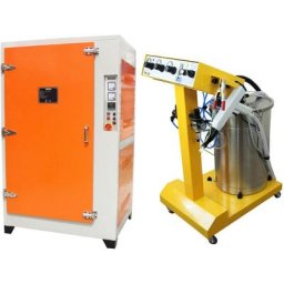 Ensemble Machine de Revêtement & Four de Séchage Cuisson Peinture Poudre Electrostatique