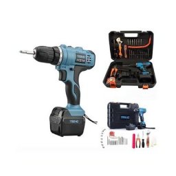 Teeno - Perceuse Visseuse sans Fil psr 21v+ 2 Batteries Lithium + 36 Accessoires + Auto-serrant