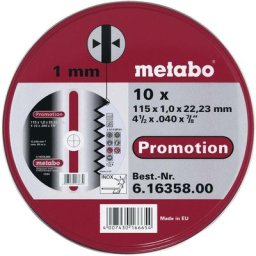 Metabo - Set de disques à tronçonner en inox 616358000 Diamètre 115 mm 10 pc(s)