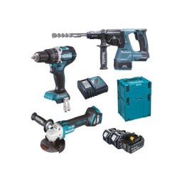 Makita - kit DHP484 + DHR243 + DGA513 + 3 BL1850 + DC18RC DLX3119TJ
