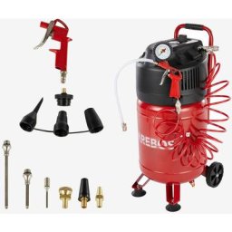 Arebos - Compresseur d'air avec kit d'accessoires 13 pièces mobil Sans huile Arrêt automatique