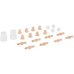 Pieces De Rechange Decoupeur Plasma Electrodes Tuyeres Buses Diffuseurs 22 Pcs - Noir, Gris